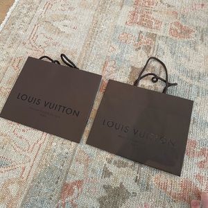 Two Louis Vuitton Small Shopping Gift Bags